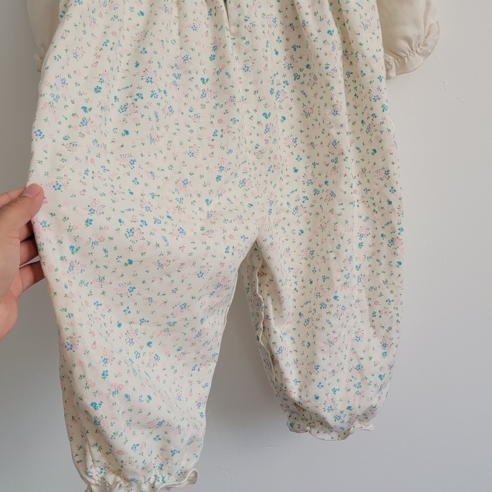 Vintage Rosey Kids 2 piece overalls and top 2T floral - Picture 10 of 12